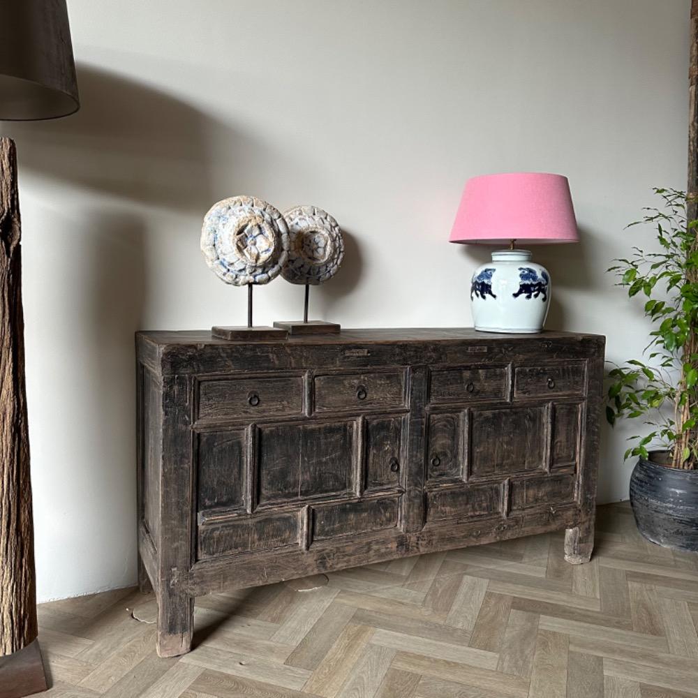 Gaaf oud dressoir elm old black