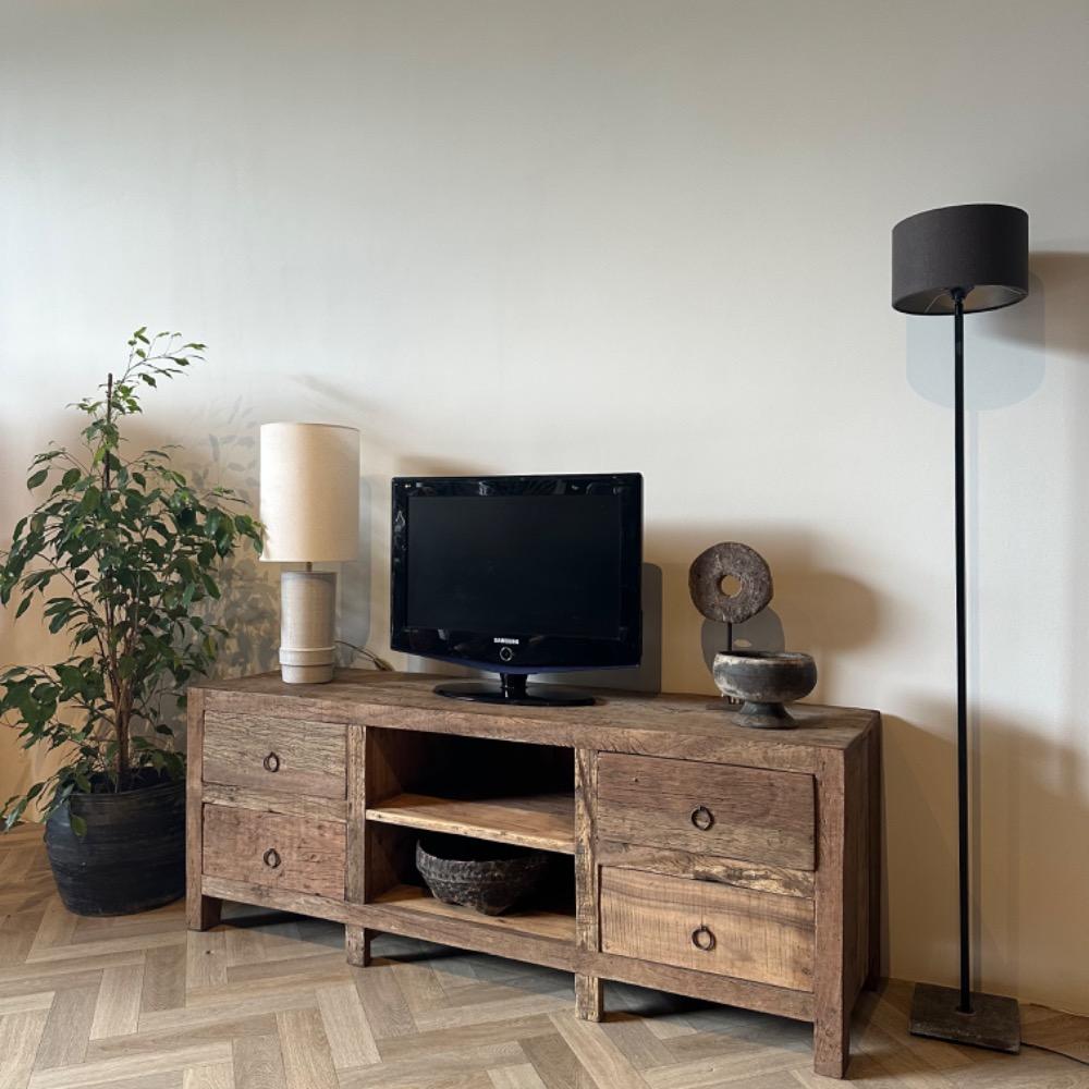 Tv meubel oud hout met 4 lades