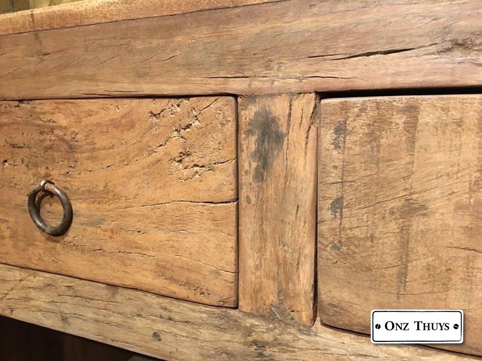 Heup renderen zonsopkomst Tv meubel oud hout - TV Kasten - Kasten - Onz Thuys